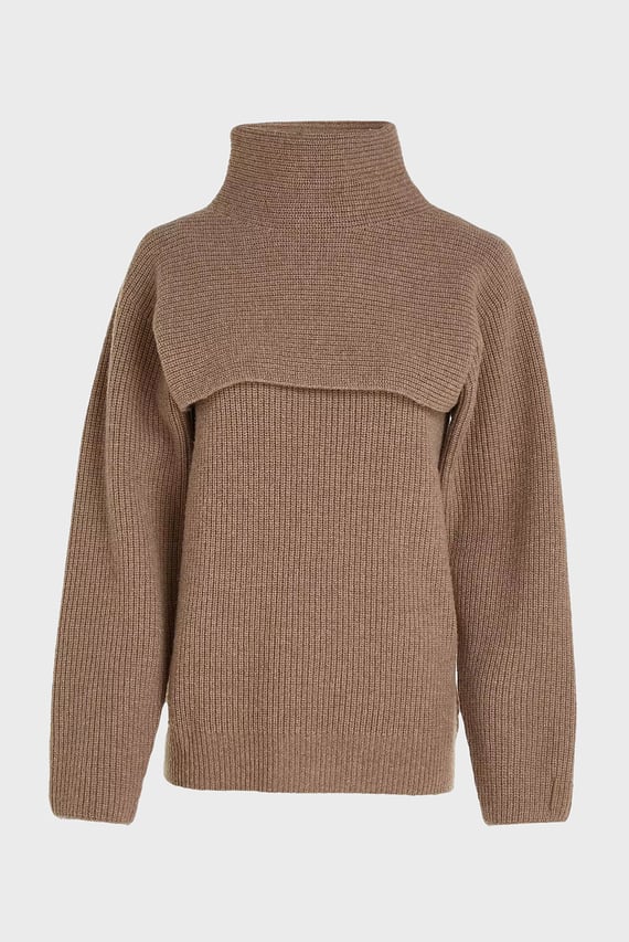 Гольф RECYCLED WOOL OVERLAY SWEATER
