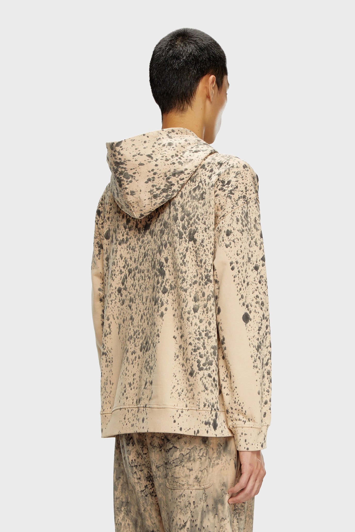 Мужское бежевое худи с узором S-BOXT-HOOD-K1 3