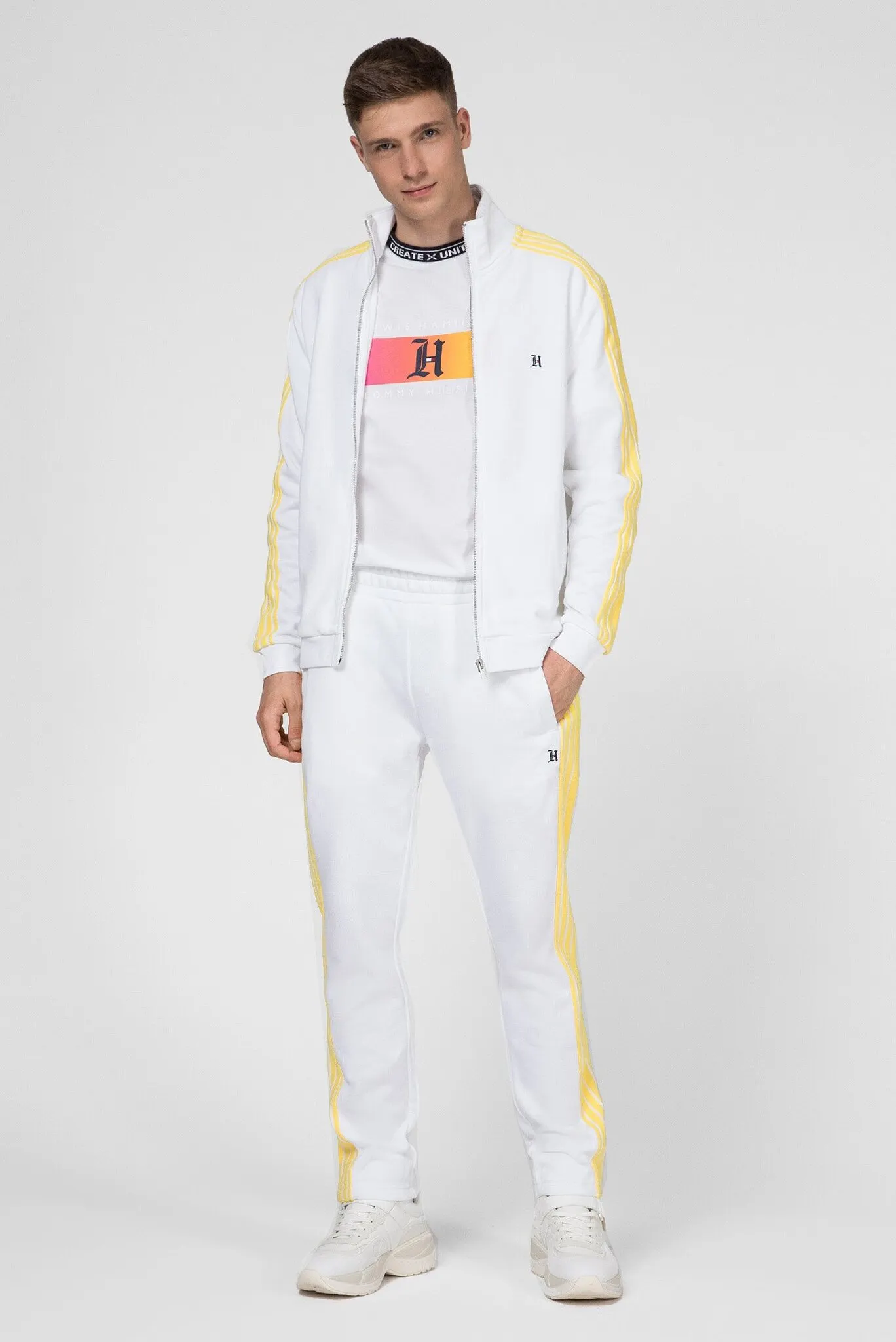 Мужская белая спортивная кофта LEWIS HAMILTON 5