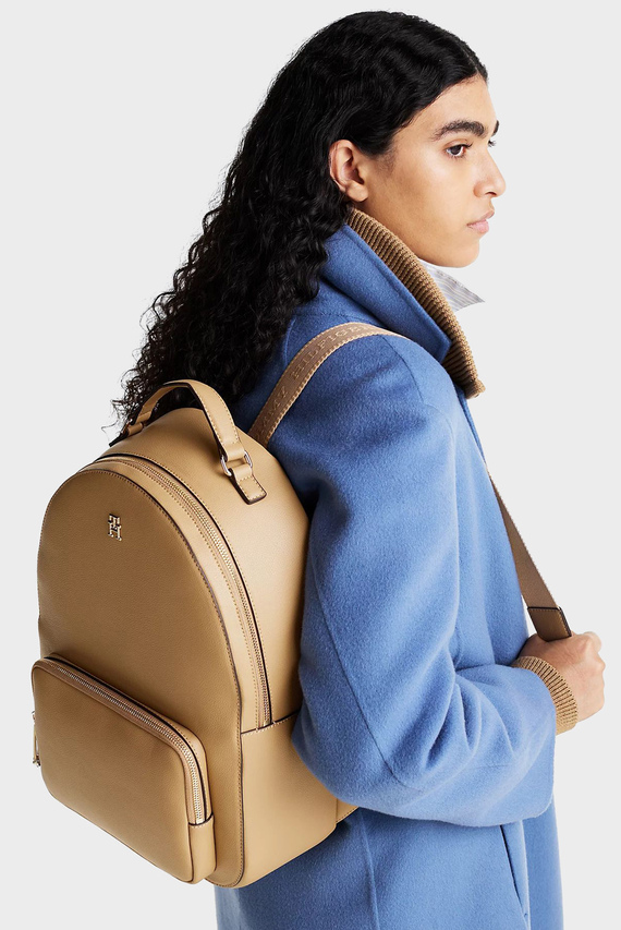 Женский бежевый рюкзак TH SOFT LOGOTAPE BACKPACK