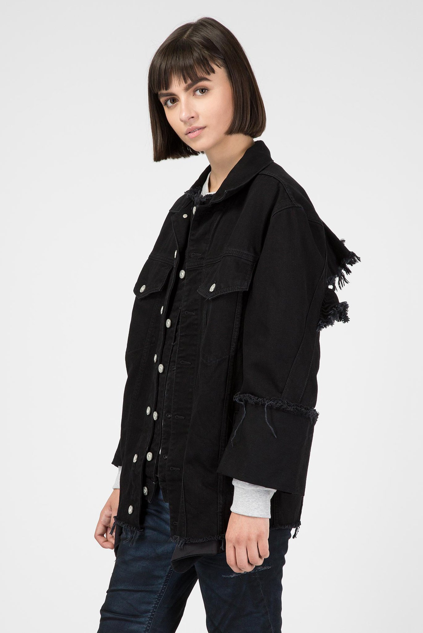 Женская черная джинсовая курткаDE-VISEMAC GIACCA 2