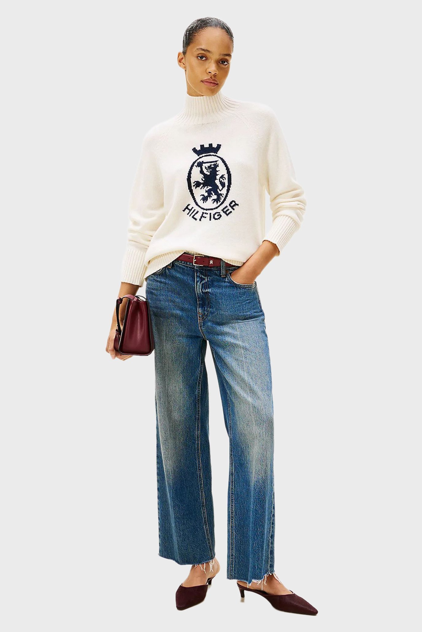 Свитер WOOL BLEND GRAPHIC MOCK-NK SWT 2