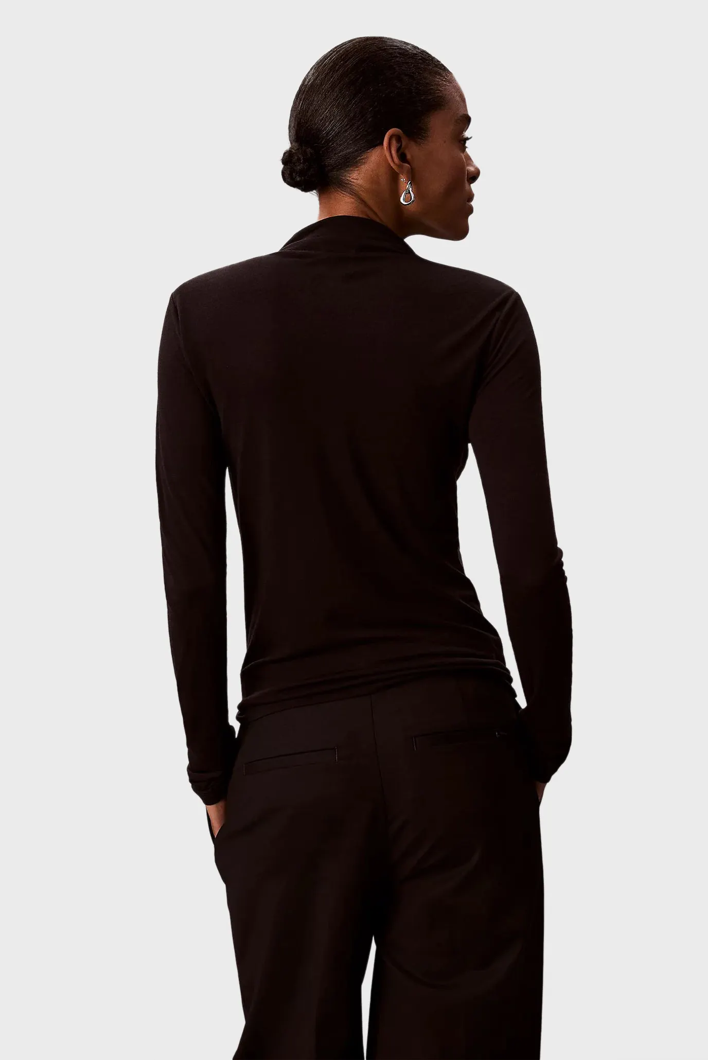 Гольф LS WOOL TENCEL MOCK NK TOP 3