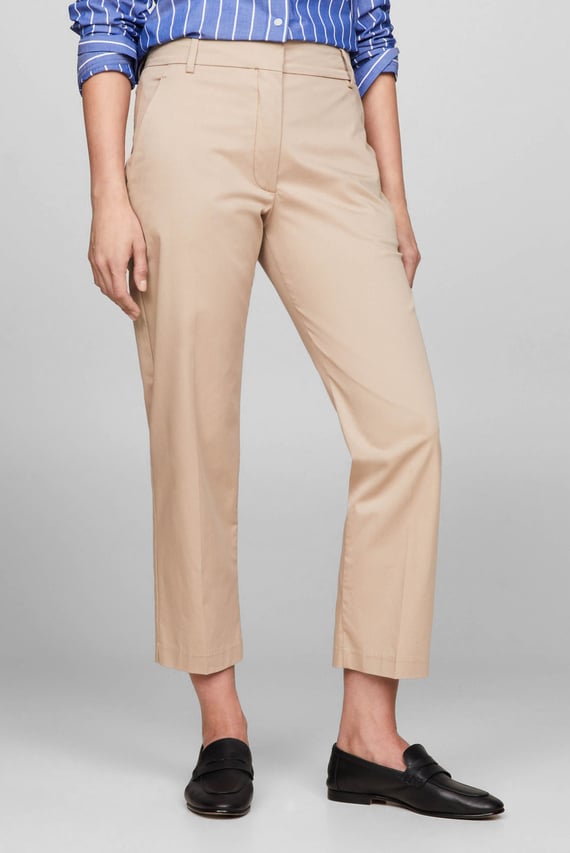 Женские бежевые чиносы SLIM STRAIGHT CO CHINO