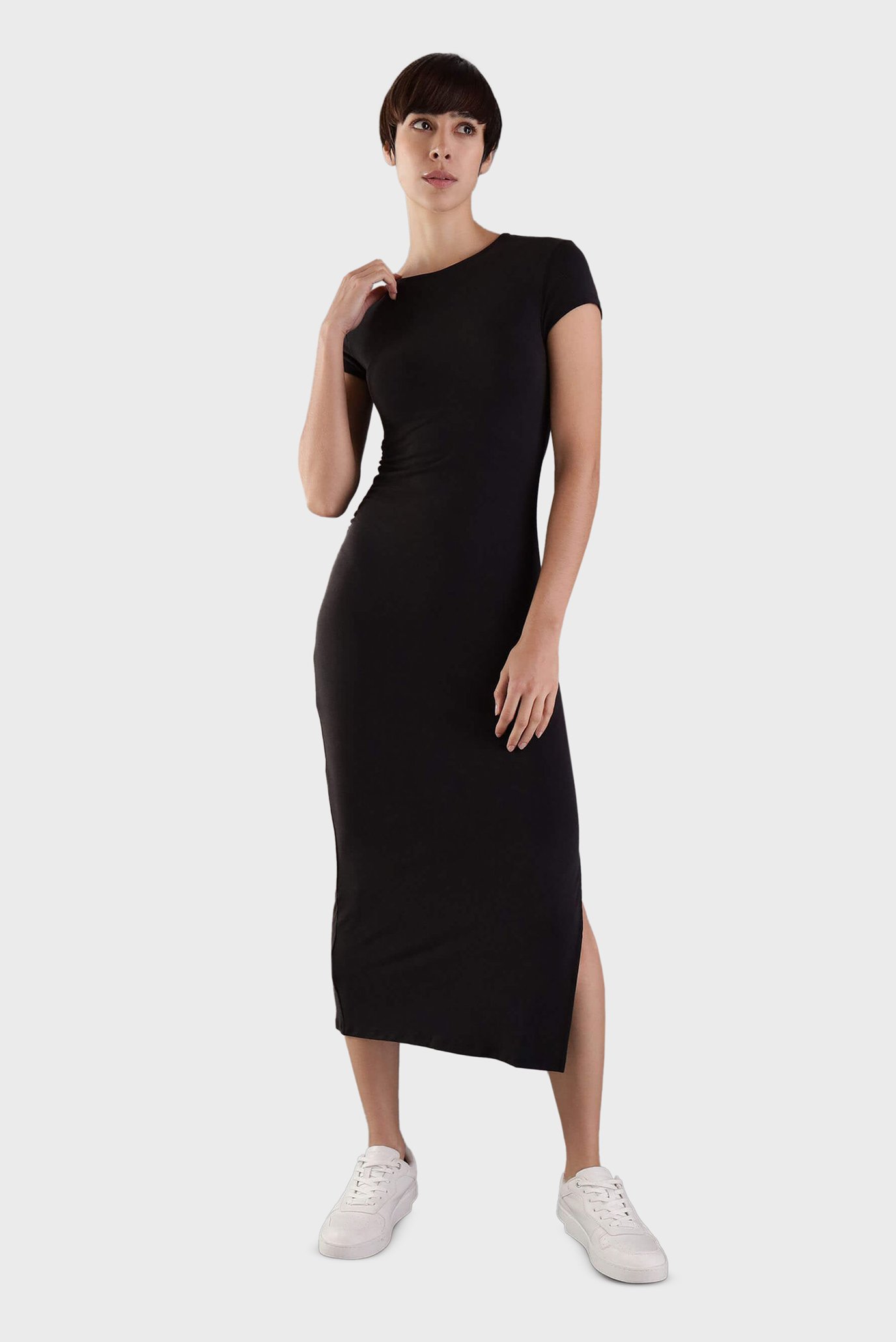 Женское черное платье MODAL DETAIL 3