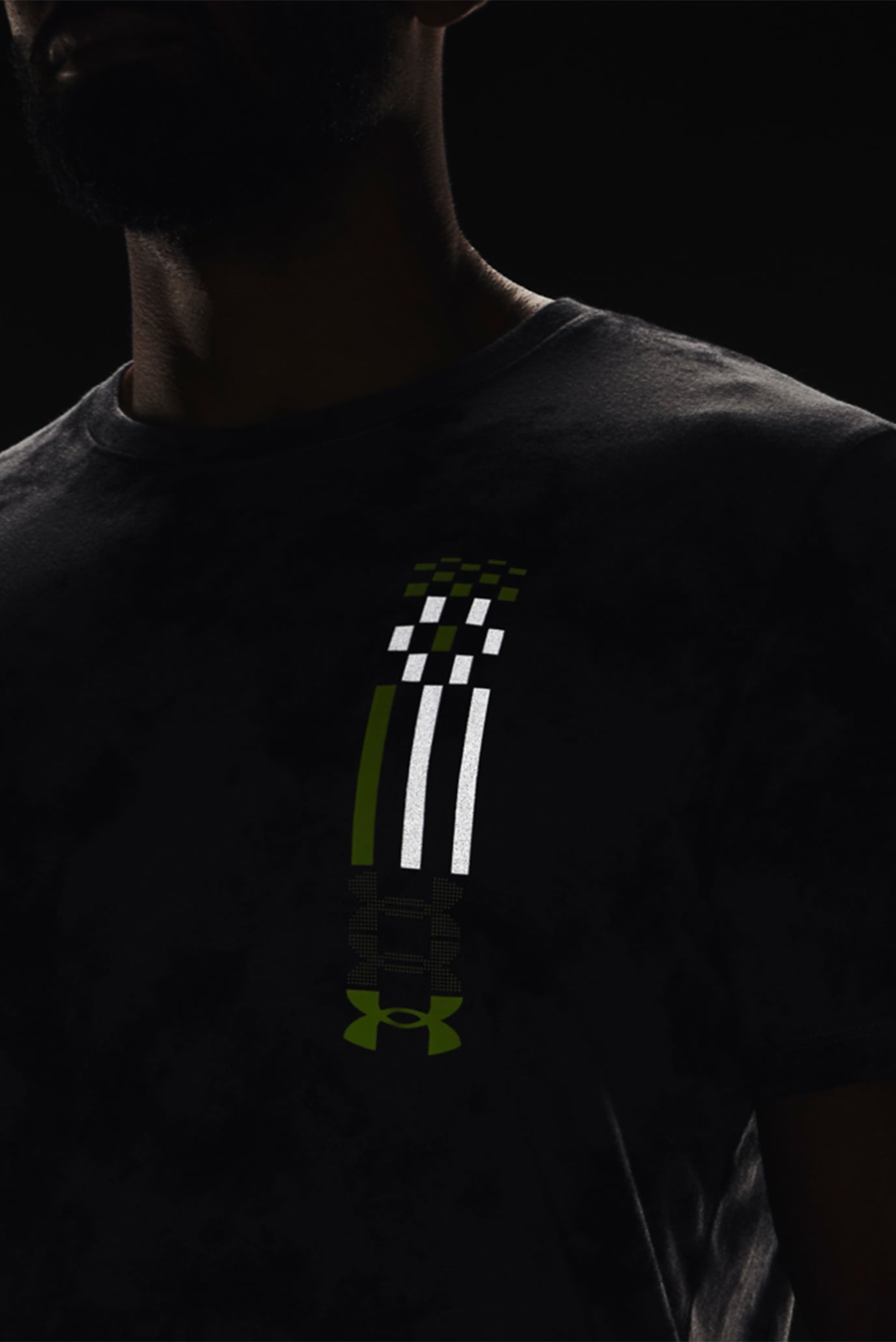 Мужская серая футболка с узором UA RUN ANYWHERE SS TEE 16