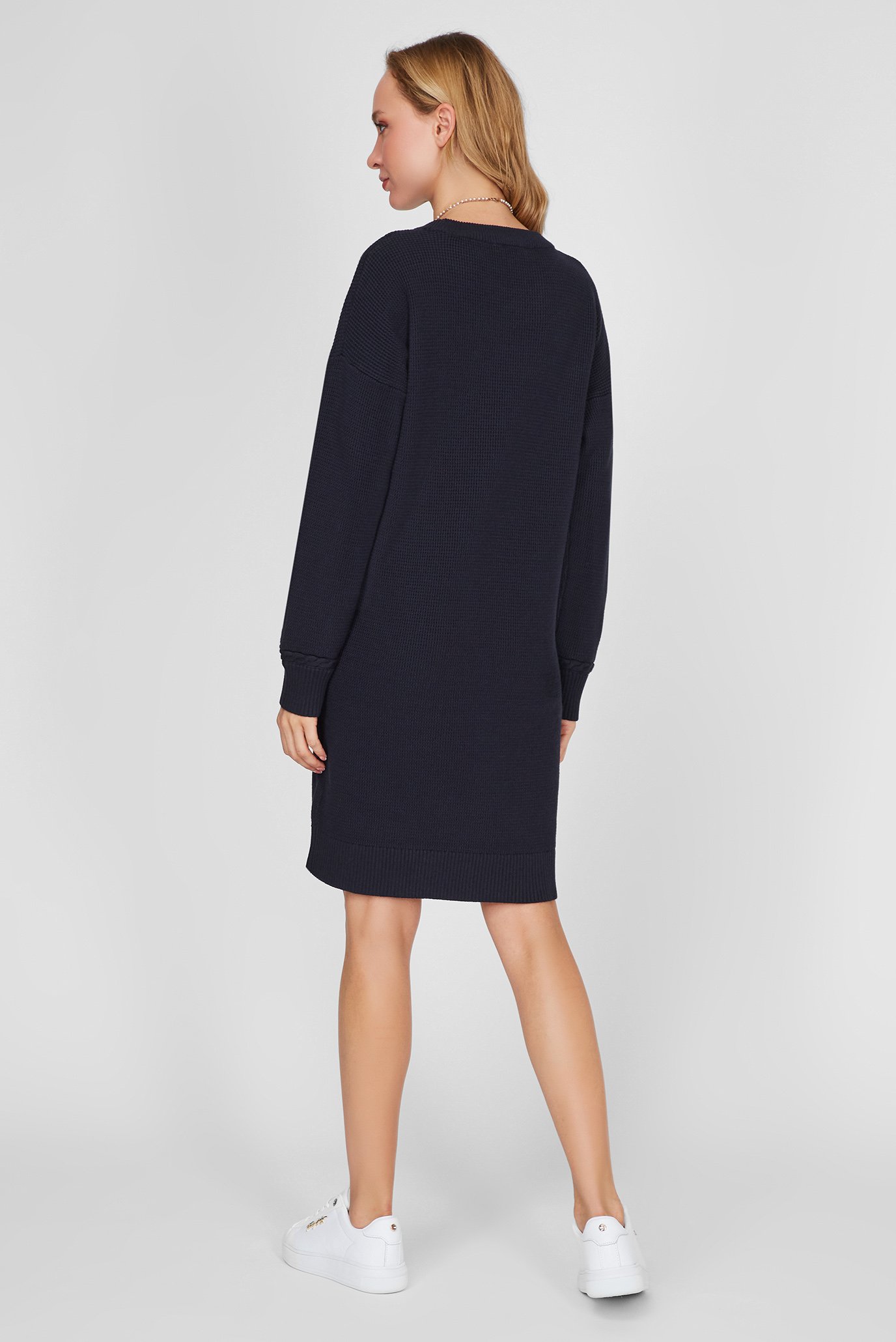 Женское темно-синее платье 4