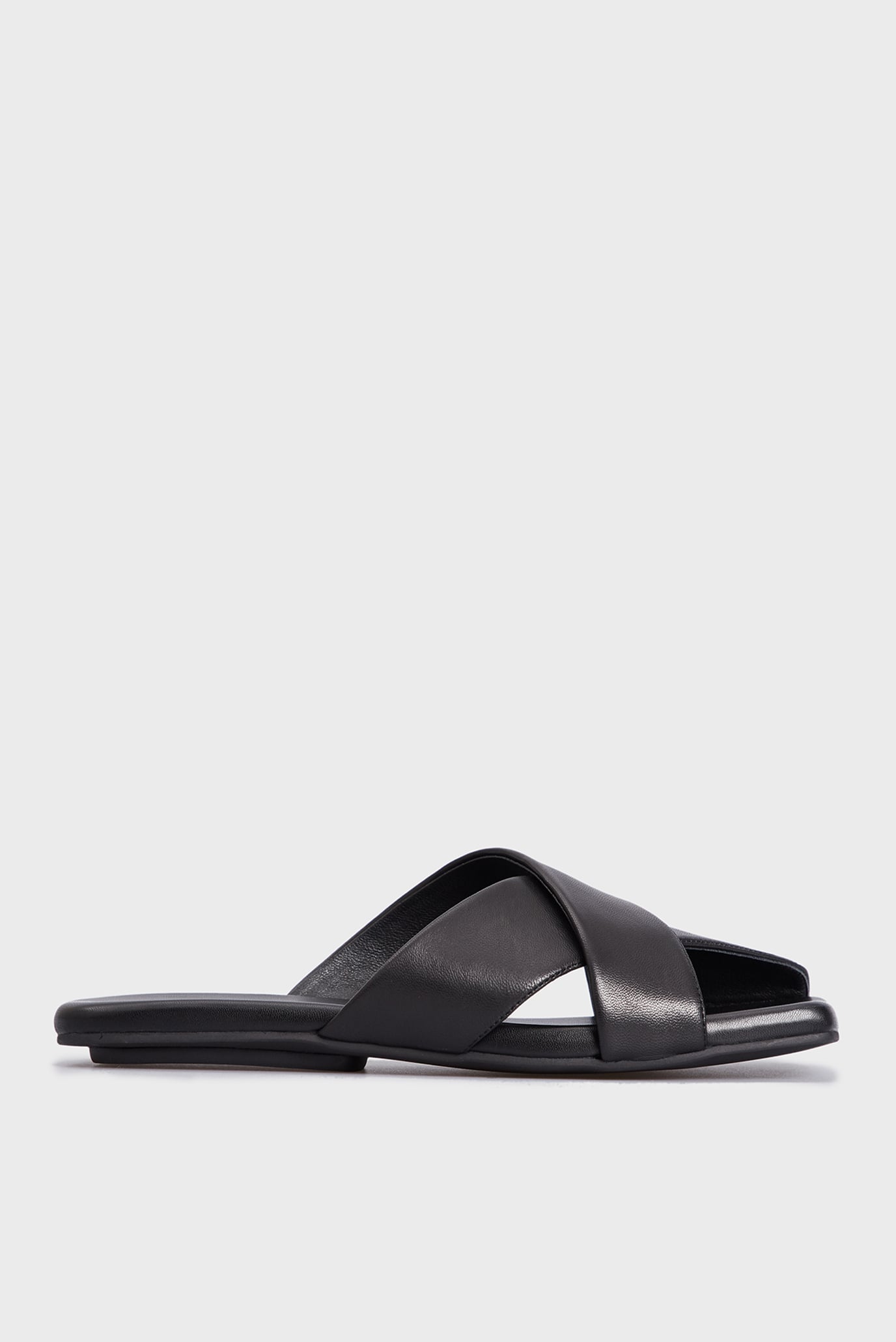 Женские черные кожаные слайдеры Aileen 6