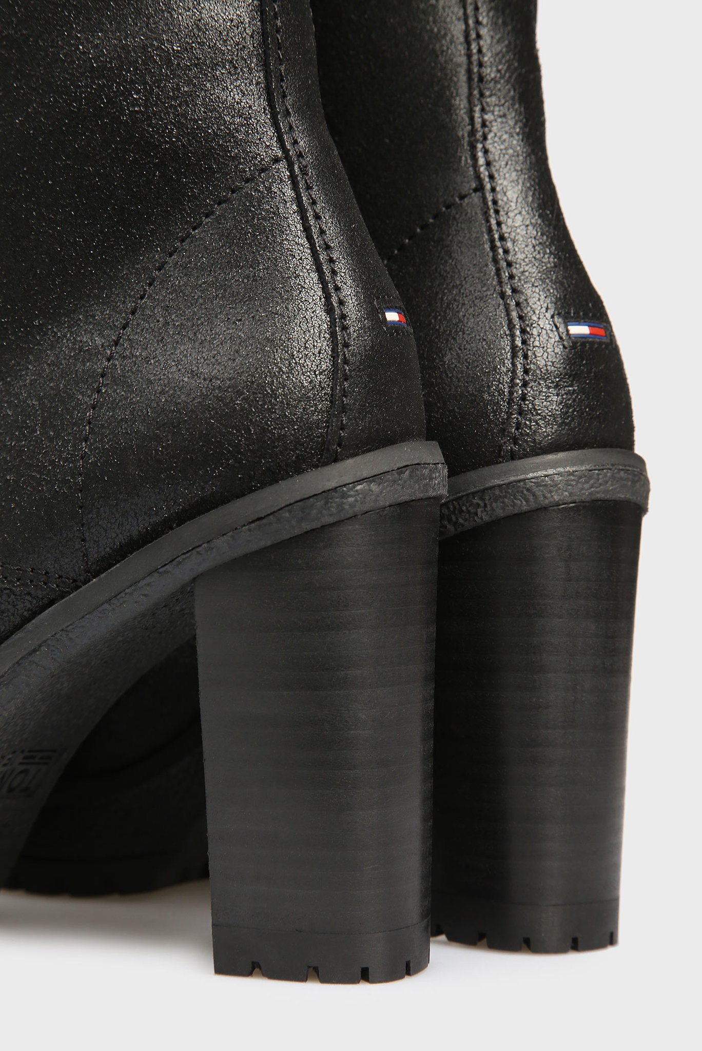 Женские черные кожаные ботильоны 5