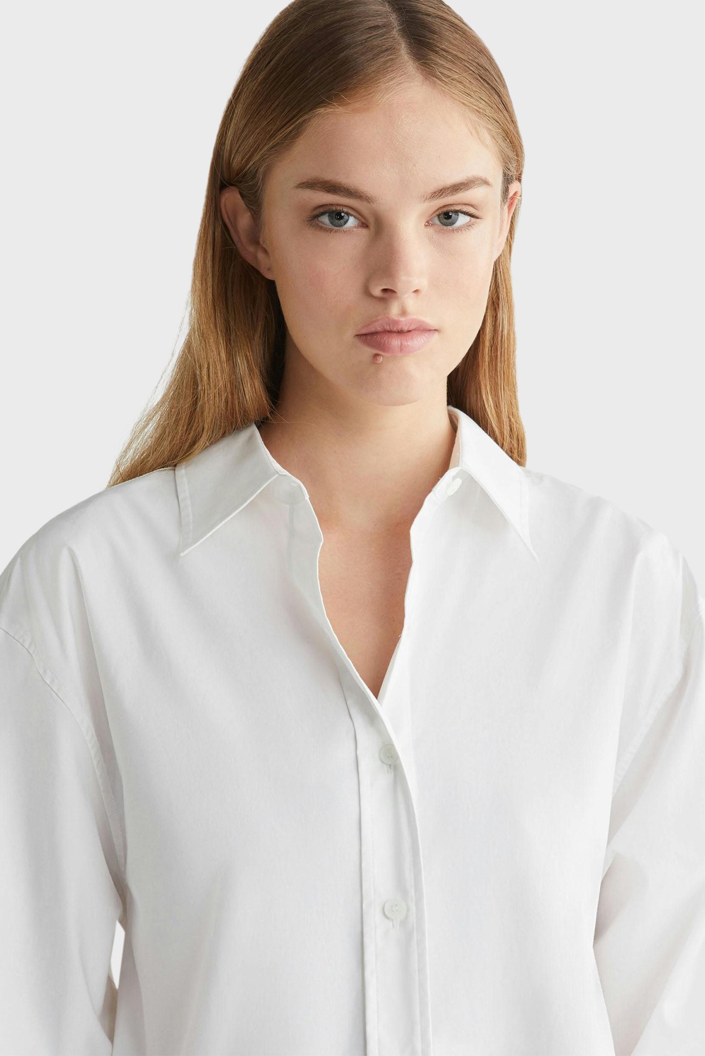 Женская белая рубашка RELAXED 4