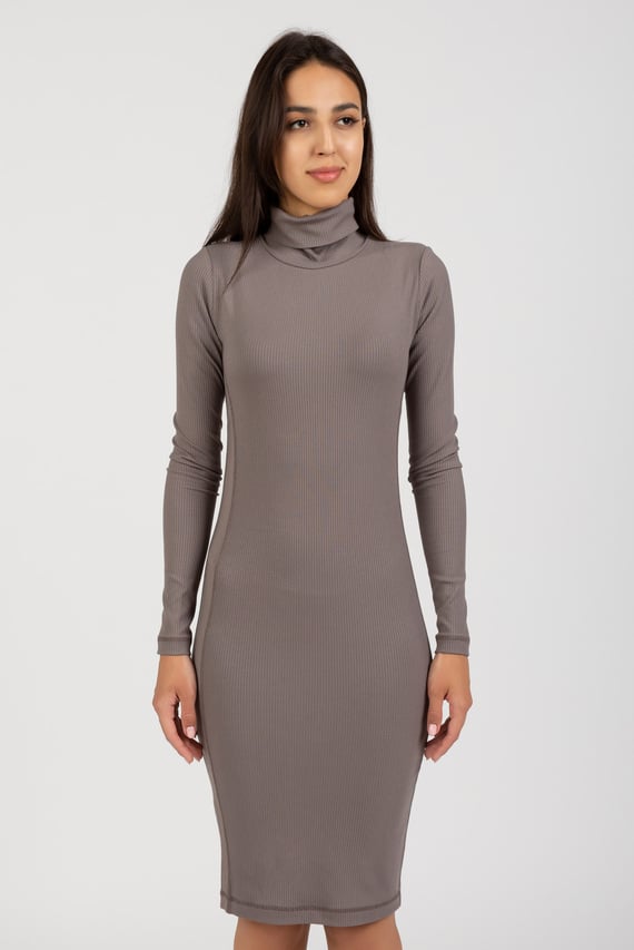 Платье MODAL RIB ROLL NECK DRESS