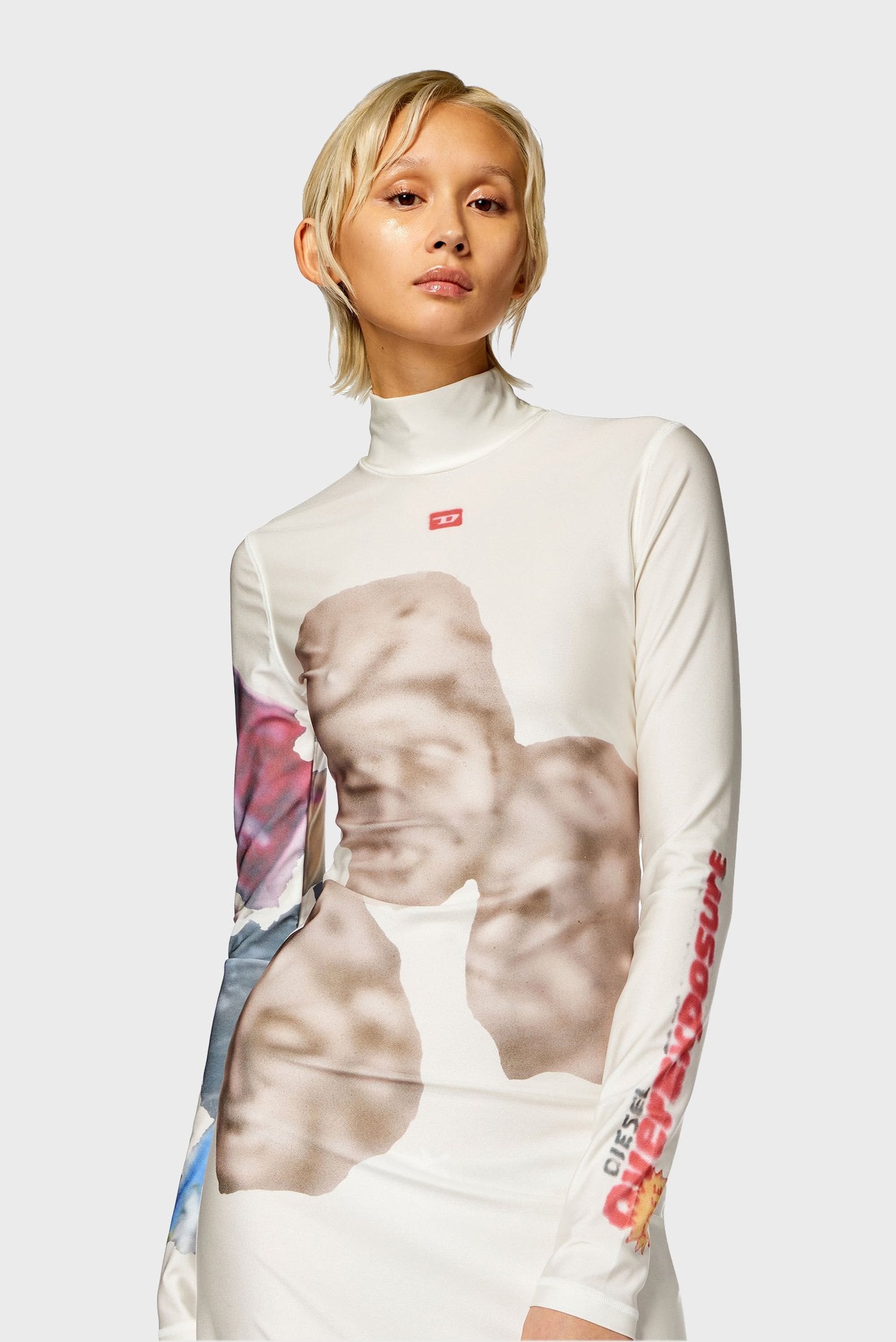 Женское белое платье D-ELEO 3