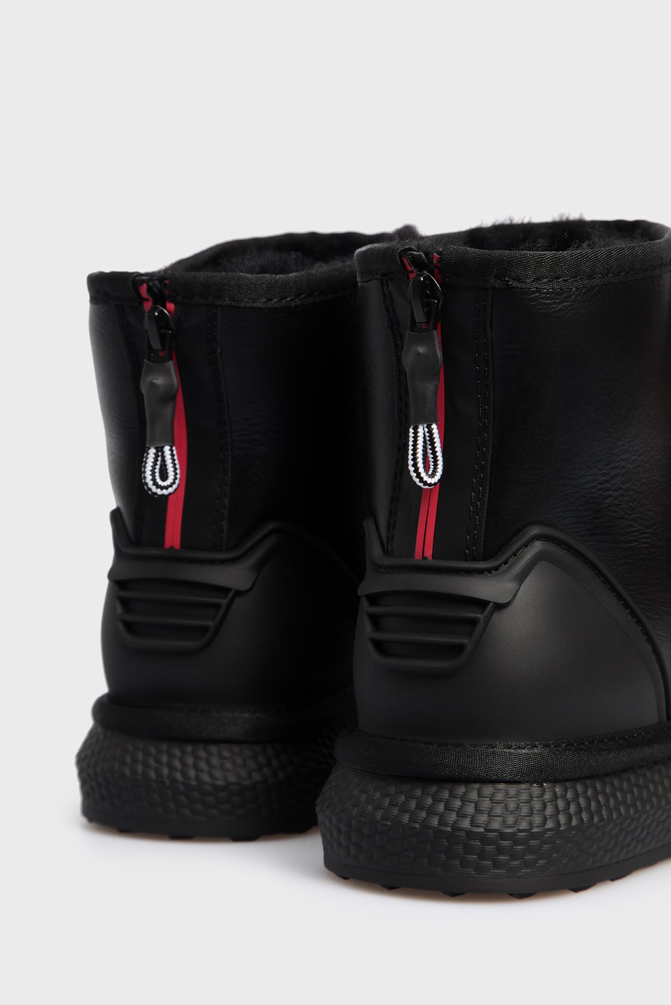 Женские черные кожаные угги 7