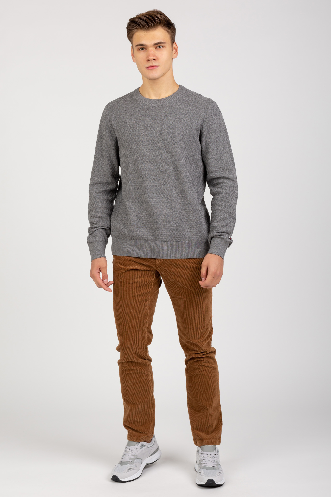 Свитер GINGHAM STRUCTURE CREW NECK 5