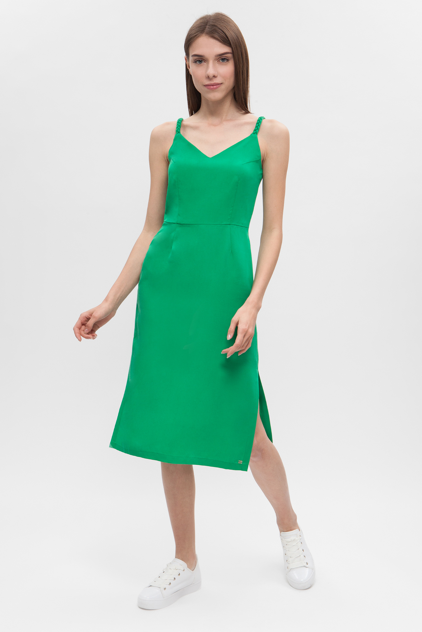 Женское зеленое платье 10