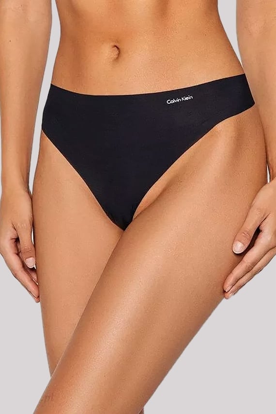 Женские черные трусики THONG