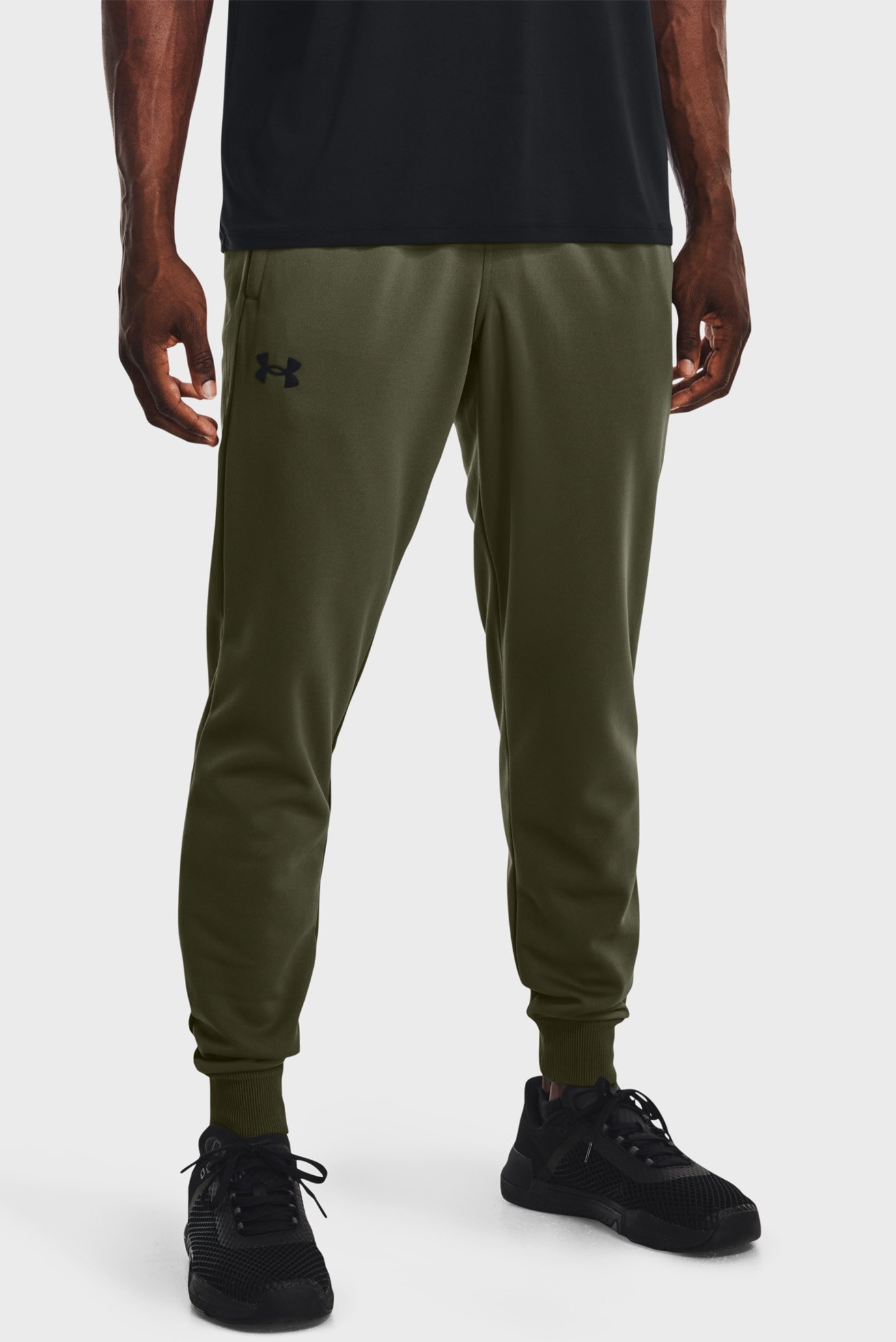 Мужские оливковые спортивные брюки UA Armour Fleece Joggers 1