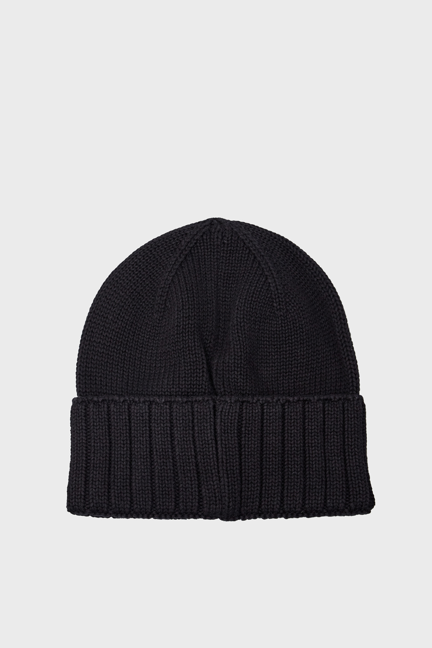 Мужская черная шапка MONO LOGO PATCH BEANIE RUB 4