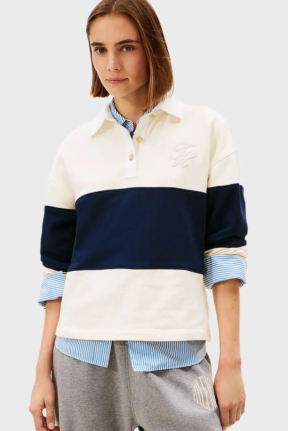 Реглан GOLD BTN RUGBY TERRY SWTSRT Tommy Hilfiger