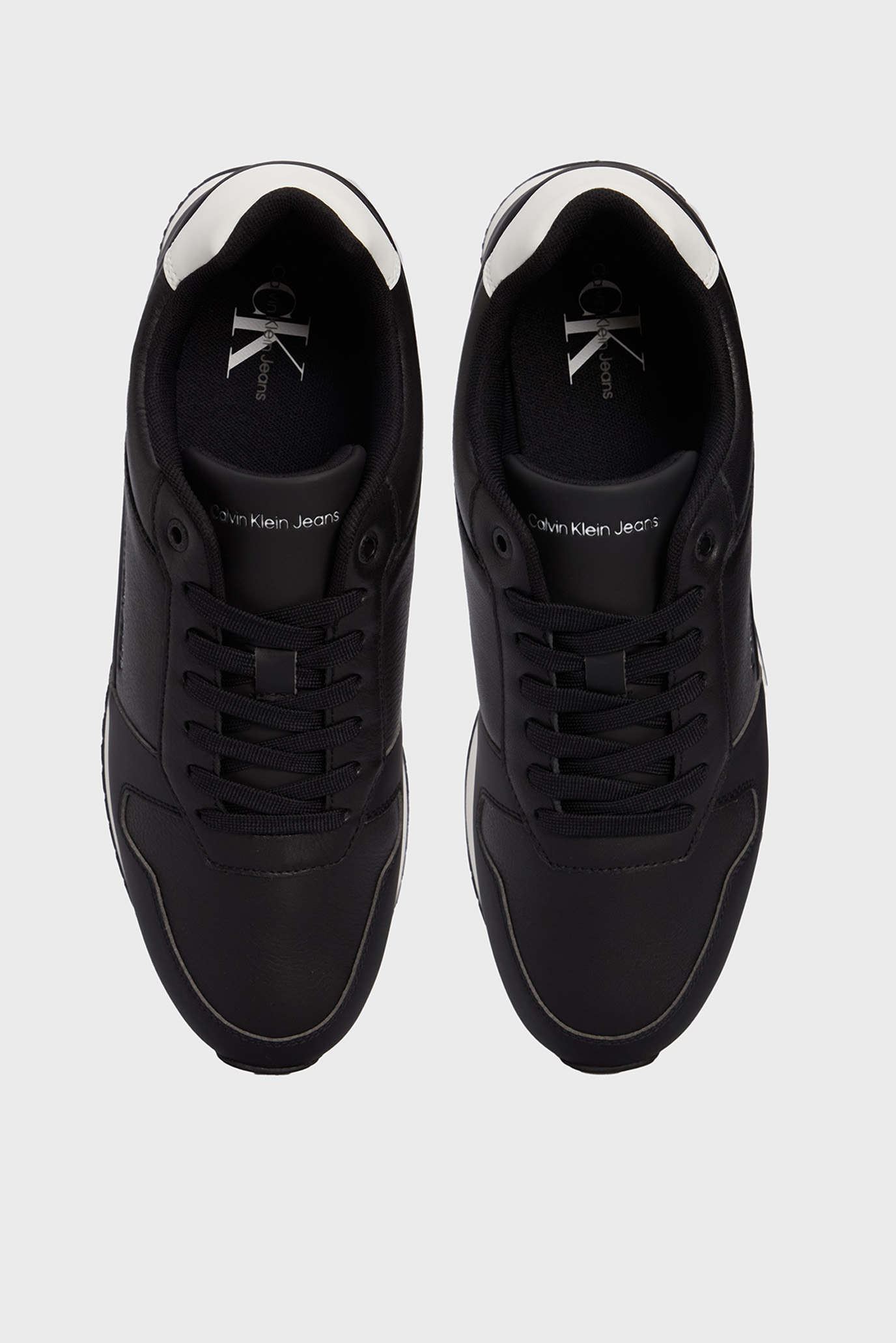 Мужские черные кроссовки RETRO RUNNER LOW LTH IN SAT Calvin Klein Jeans ...