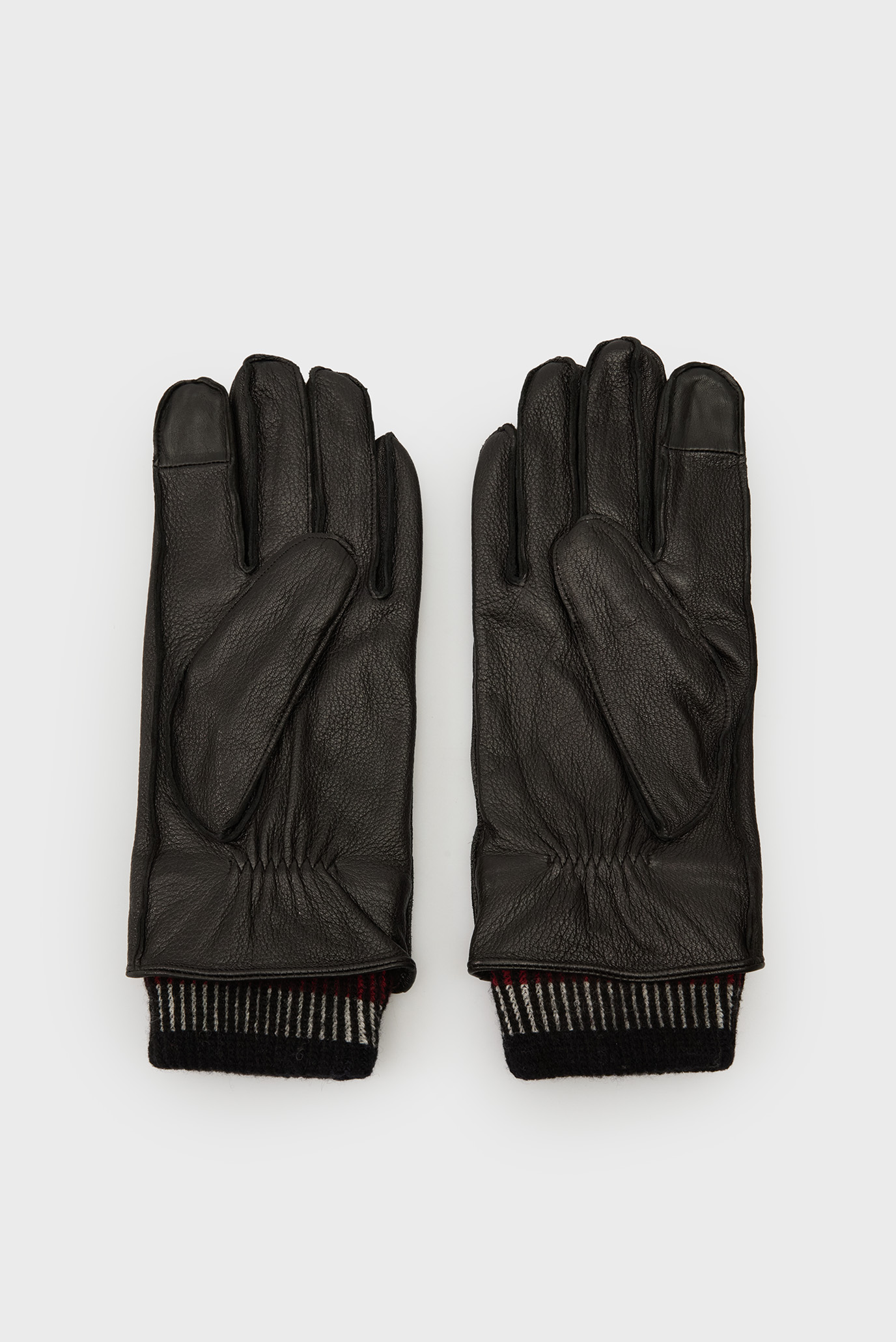 Мужские черные кожаные перчатки TH CORP MIXED MATERIAL GLOVES 2