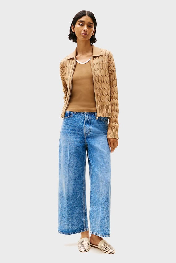 Женские синие джинсы WIDE LEG