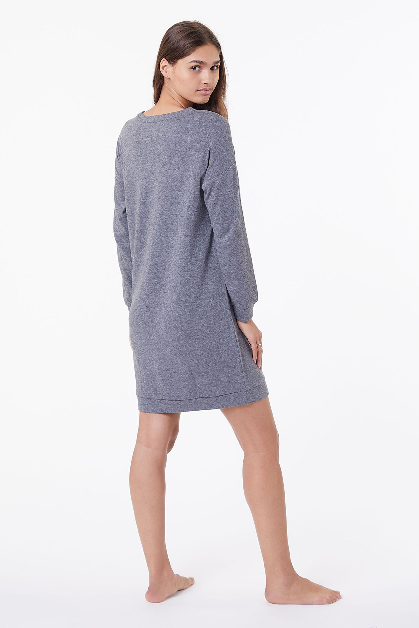 Женская серая ночная рубашка MERLA 2