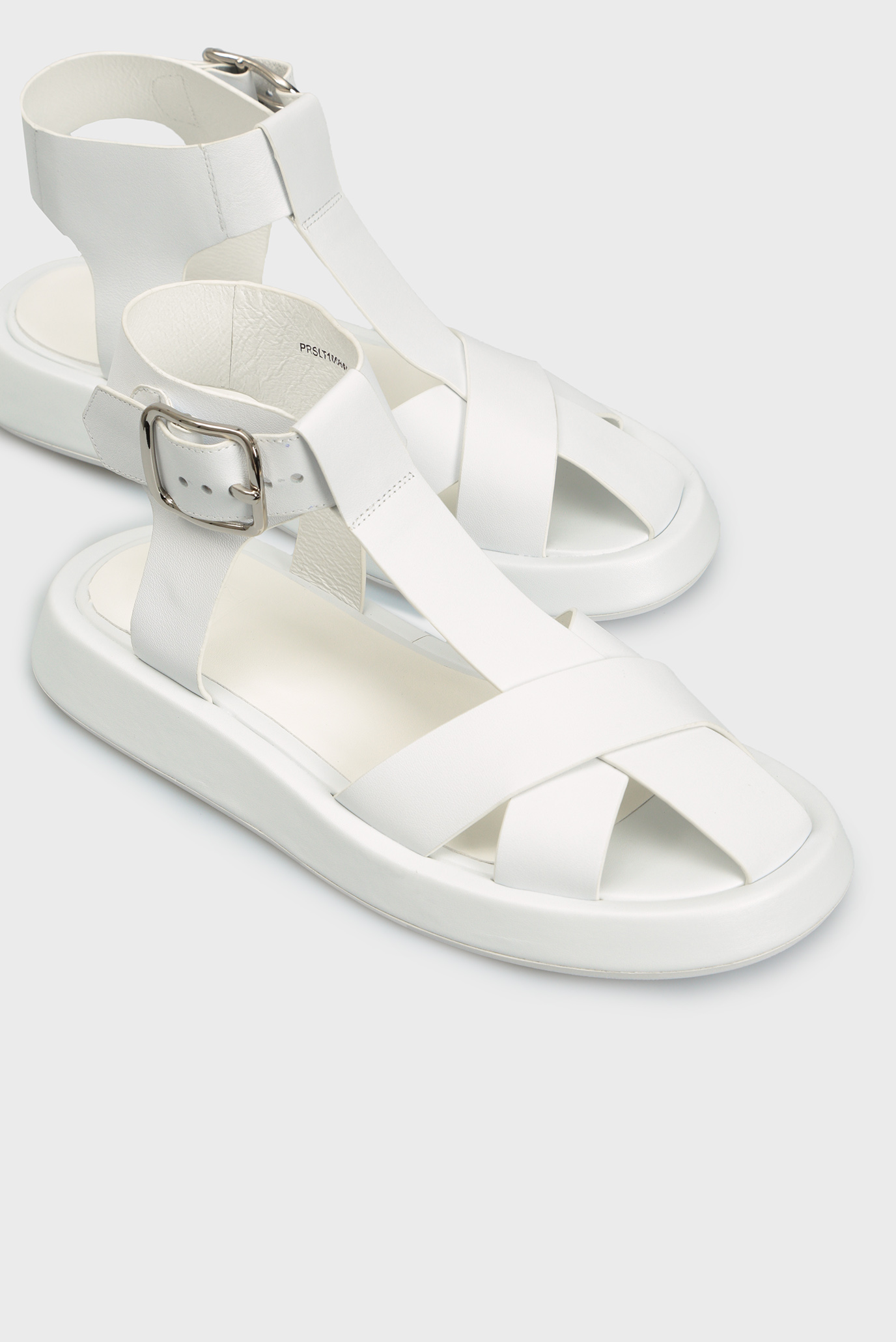 Женские белые кожаные сандалии Savelli 6