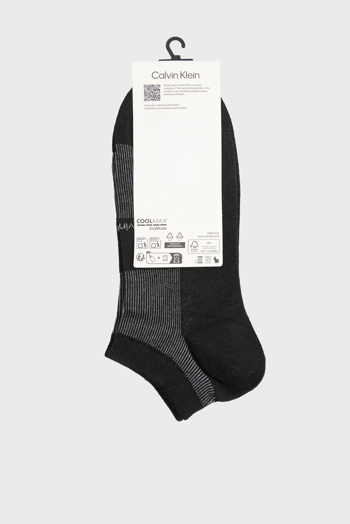 Носки CK MEN SNEAKER 2P SUMMER RIB 3