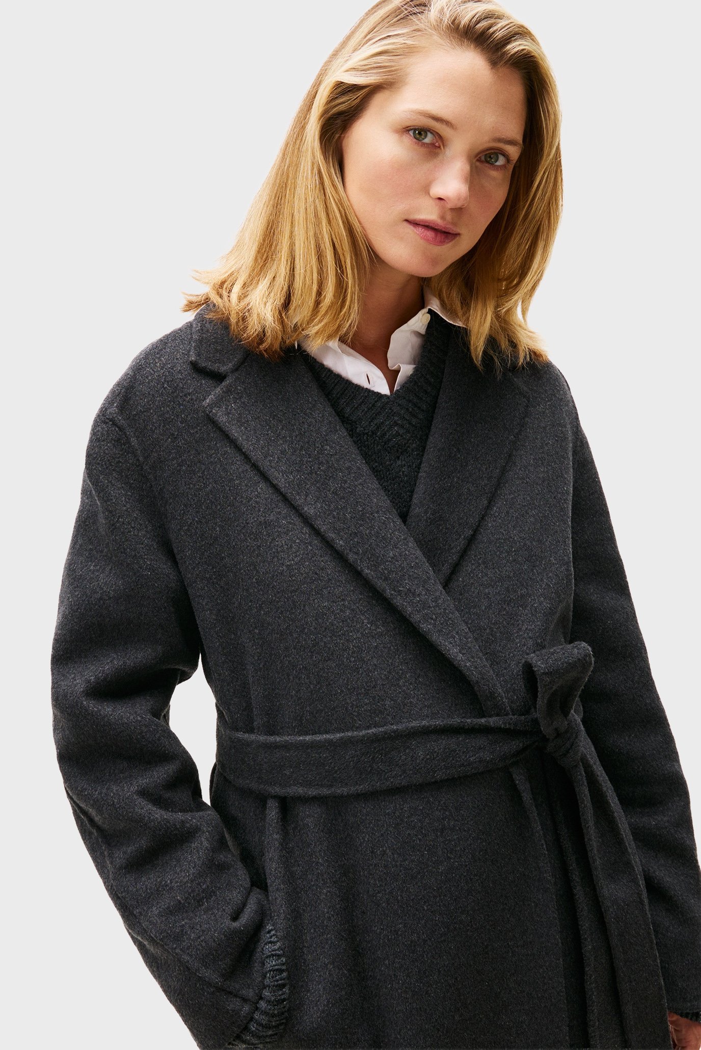 Пальто DF WOOL REG BELTED MAXI COAT 2