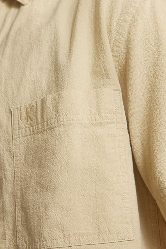 Мужская бежевая рубашка TEXTURED COTTON