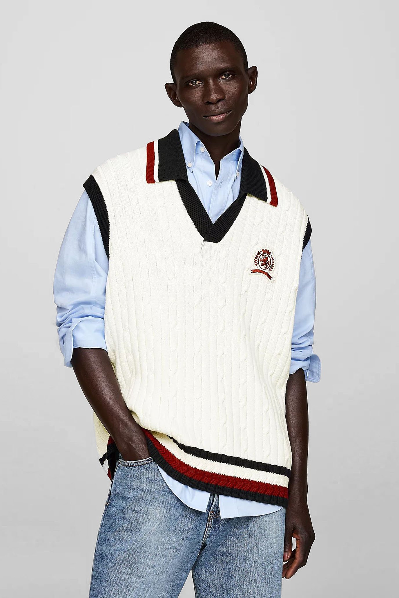 Топ/THC GLOBAL STRIPE SWEATER VEST 1