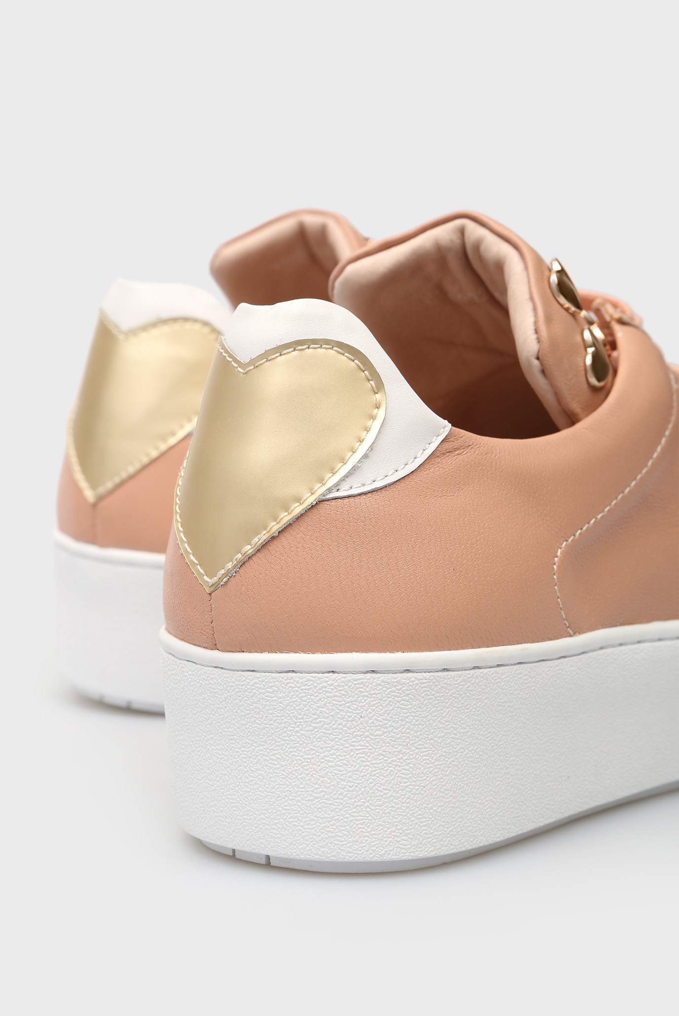 Женские бежевые кожаные сникеры Isabel 10