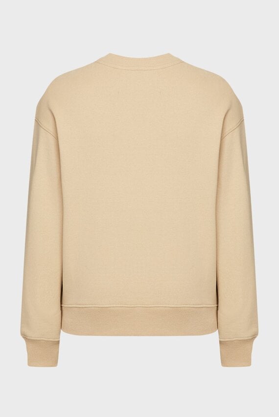 Мужской бежевый свитшот SHRUNKEN BADGE CREW NECK