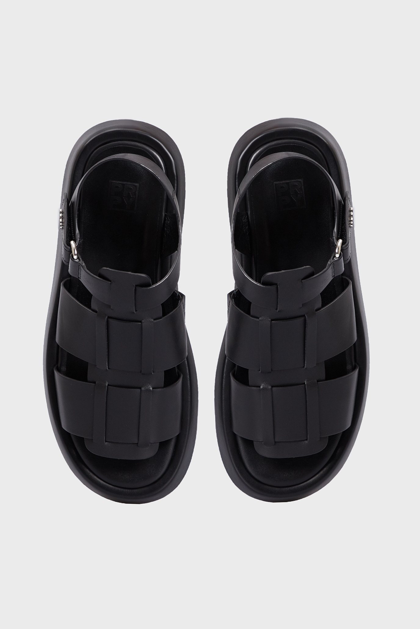 Женские черные кожаные сандалии Lilla 3