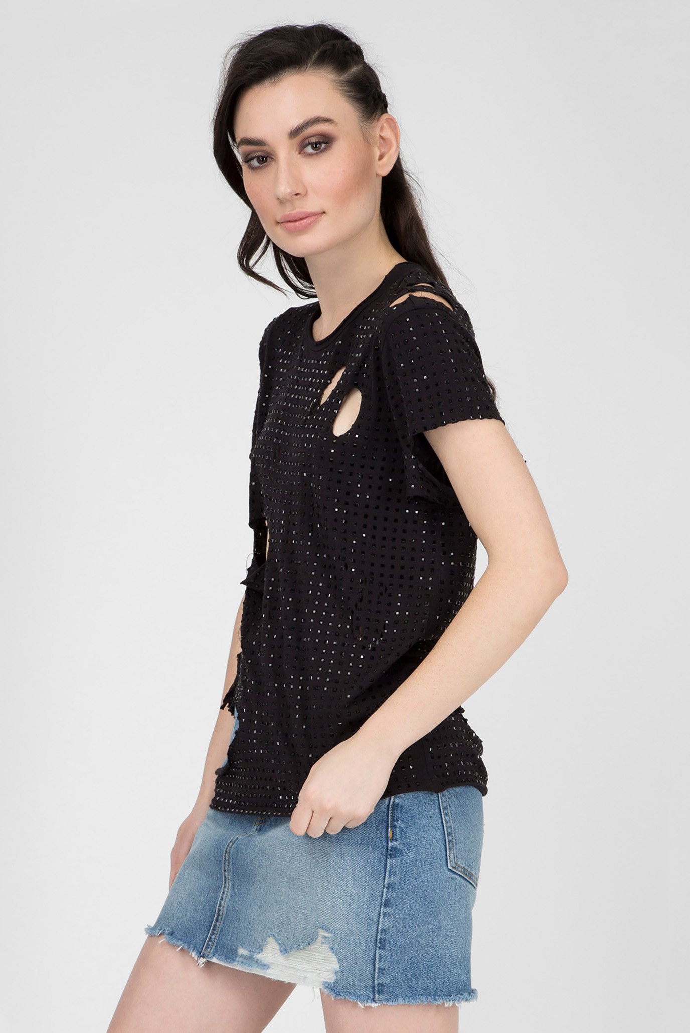 Женский черный топ T-RATY 2