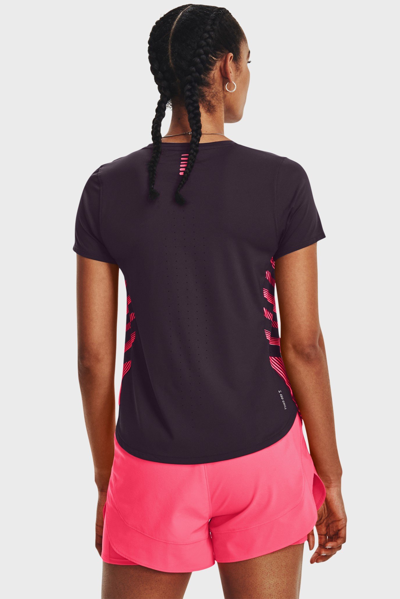 Женская фиолетовая футболка UA Iso-Chill Laser Tee II 3