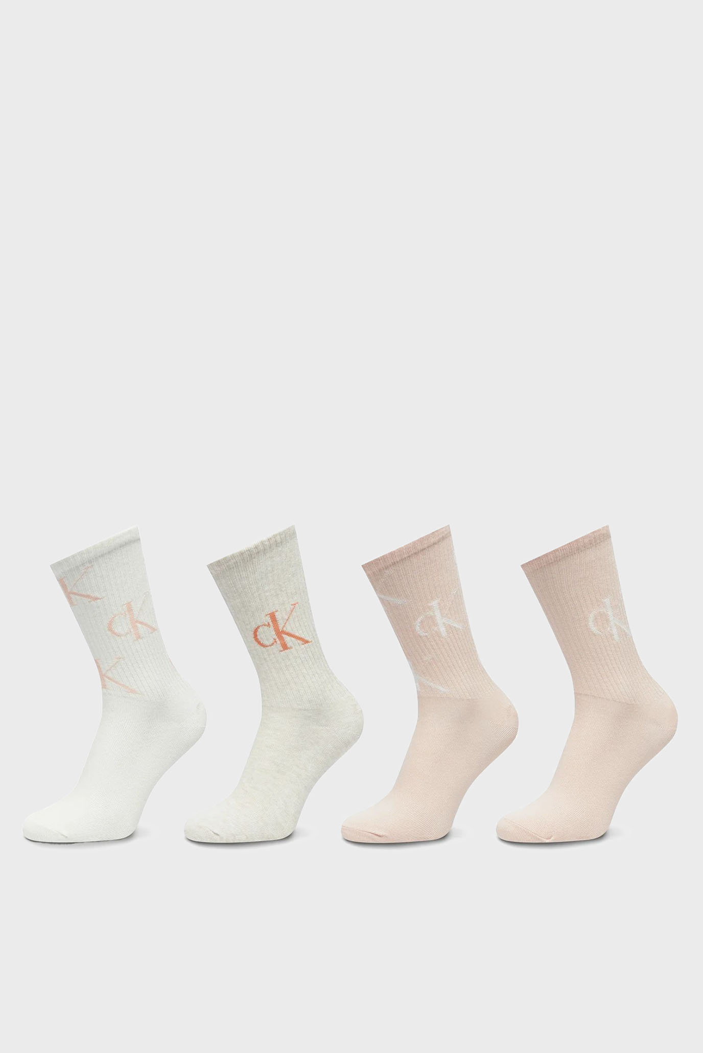 Набор носков/CKJ WOMEN SOCK 4P GIFTBOX AOP LOGO 1