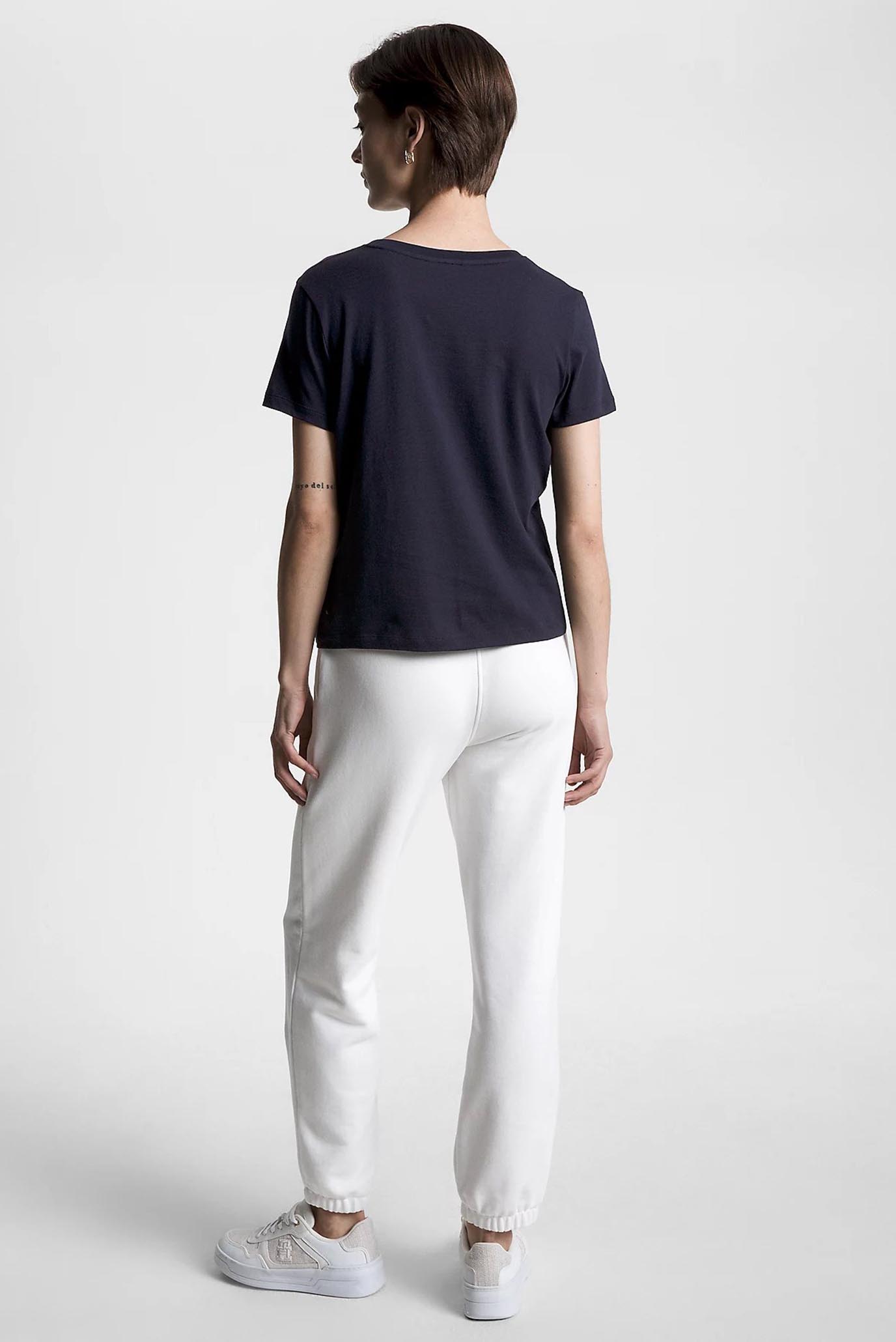 Женская темно-синяя футболка REG ROUND MD TH C-NK SS 3