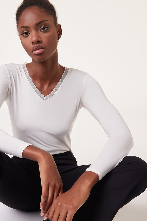 Лонгслив WARM ME UP - T-SHIRT ML - NOIR Etam