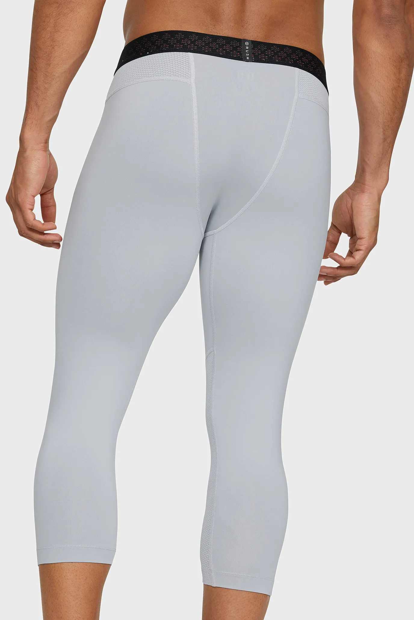 Мужские светло-серые тайтсы UA RUSH ™ 3/4 7