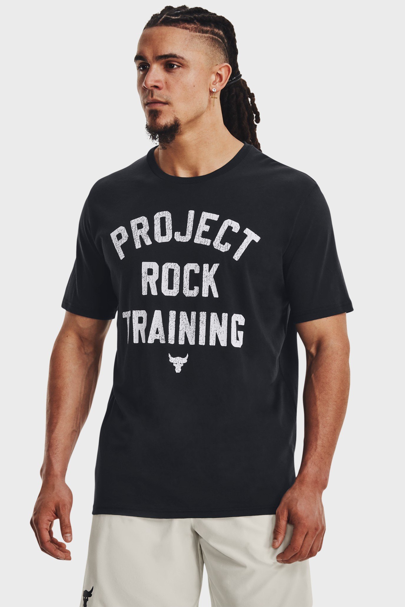 Мужская черная футболка UA PJT ROCK TRAINING SS 1