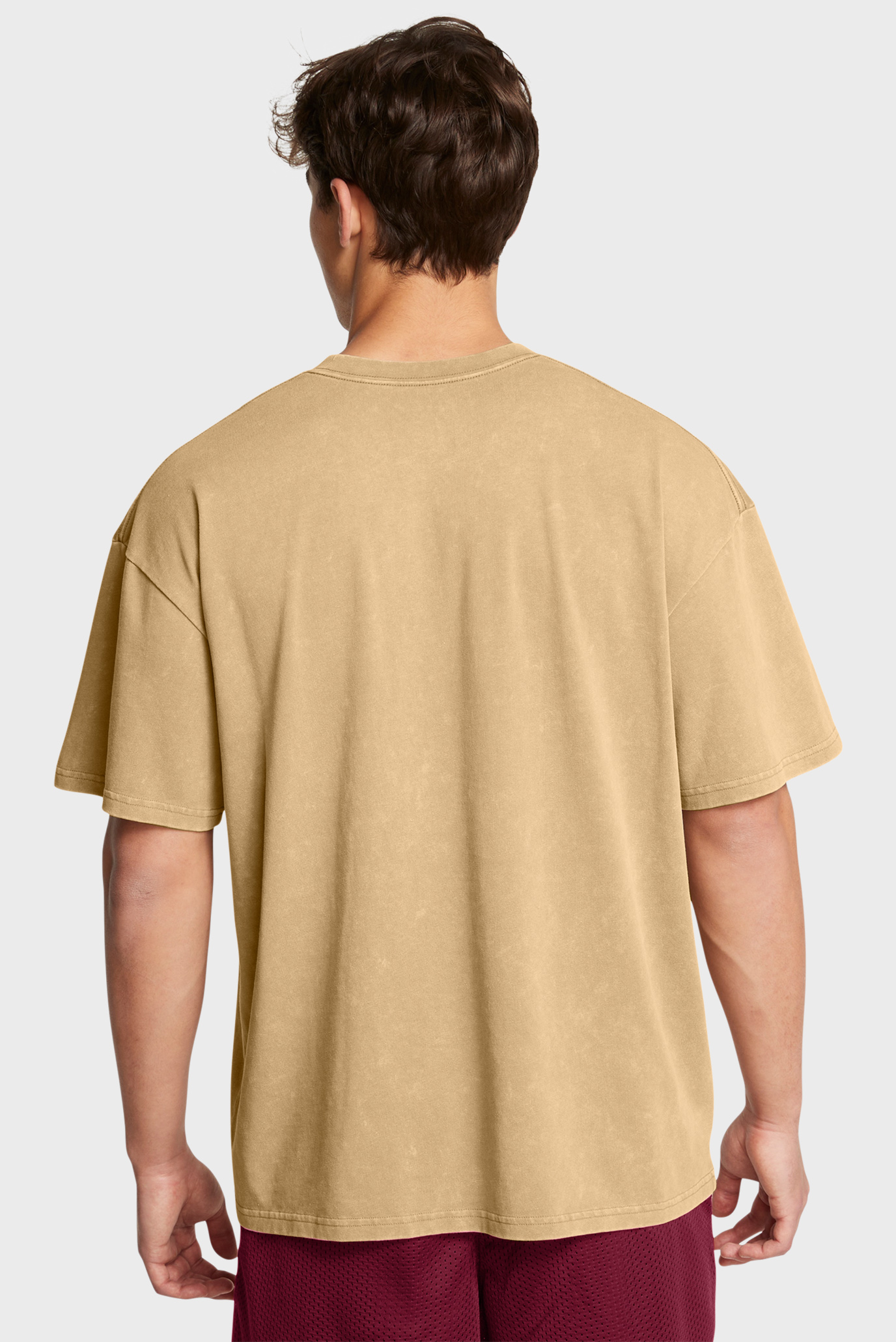 Мужская бежевая футболка UA M HW OS LOGO WASH SS 2