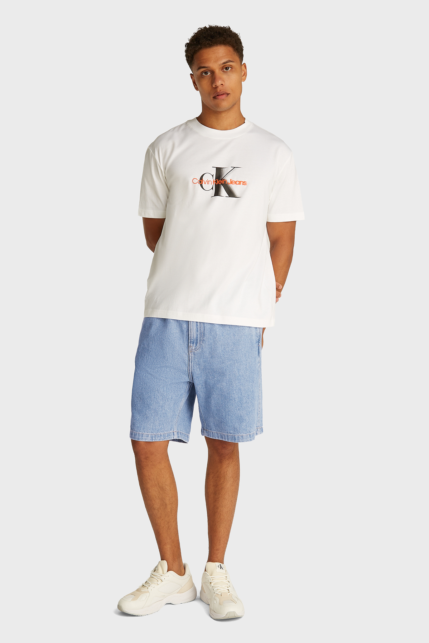 Мужские голубые джинсовые шорты PULL ON RELAXED 2