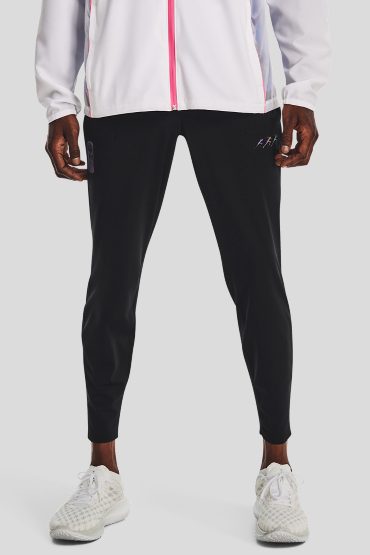 Мужские черные спортивные брюки UA RUN ANYWHERE PANT 1