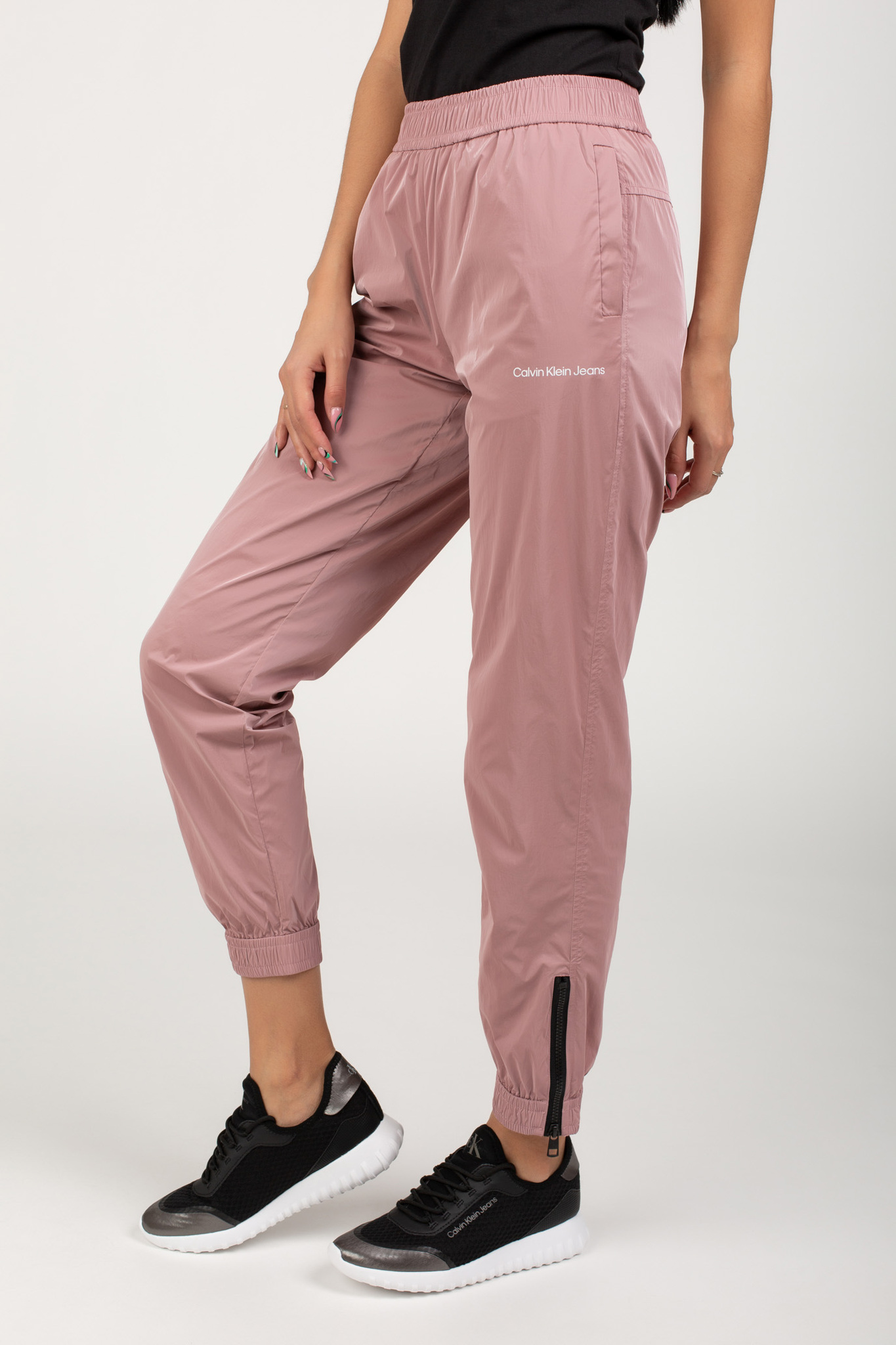 Женские пудровые спортивные брюки Calvin Klein Jeans Женские пудровые спортивные брюки 2