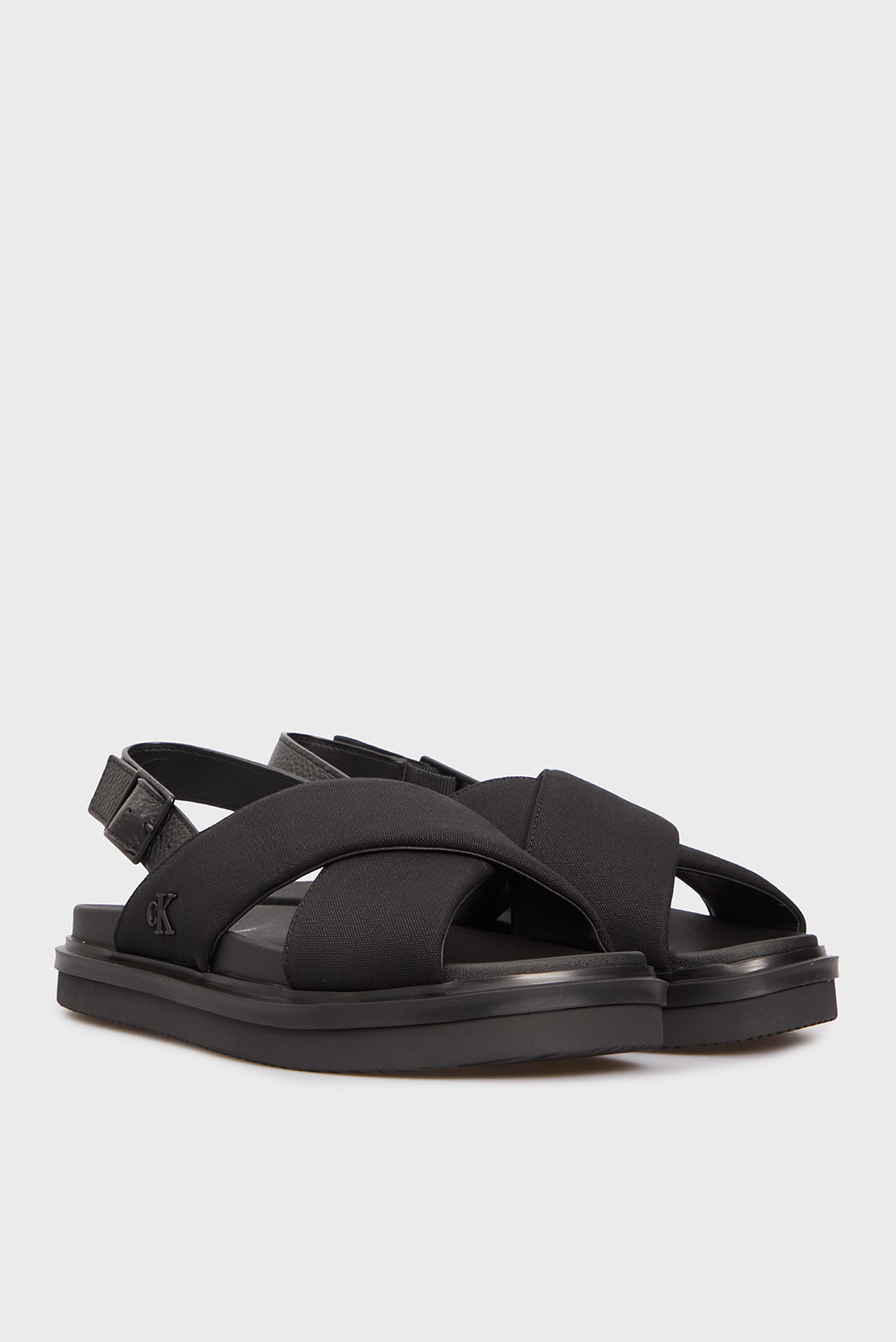 Мужские черные сандалии FLAT MOLDED CRXS SLING SANDAL CVCalvin Klein Jeans Мужские черные сандалии FLAT MOLDED CRXS SLING SANDAL CV 3