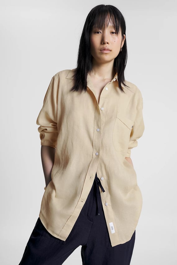 Рубашка LINEN OVERSIZED SHIRT LS