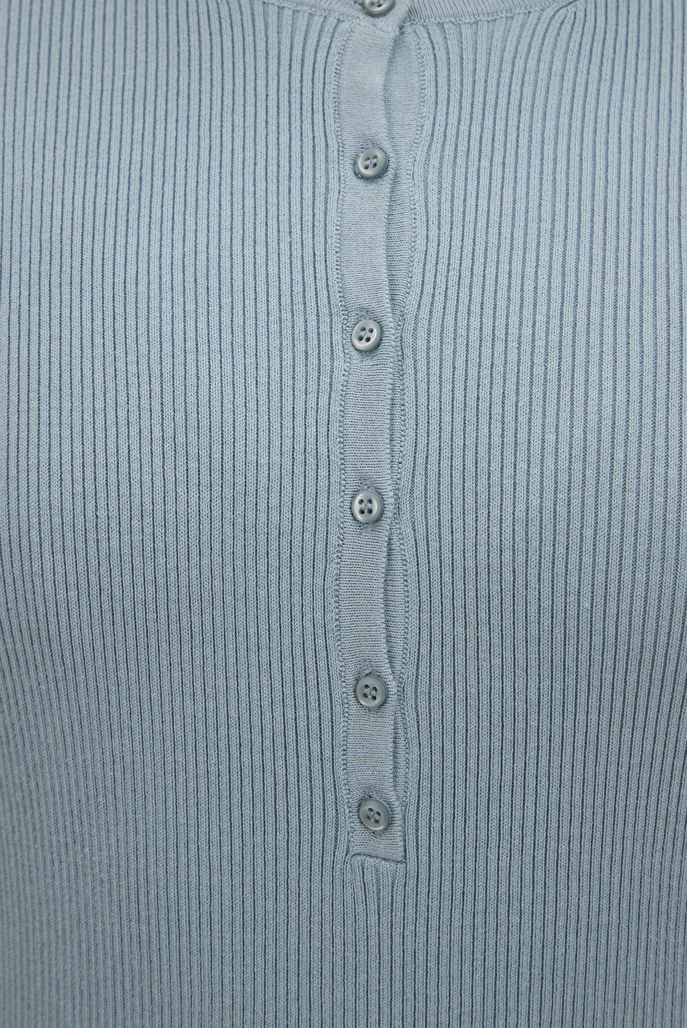 Женский голубой джемпер WOVEN LABEL HENLEY SWEATER 3