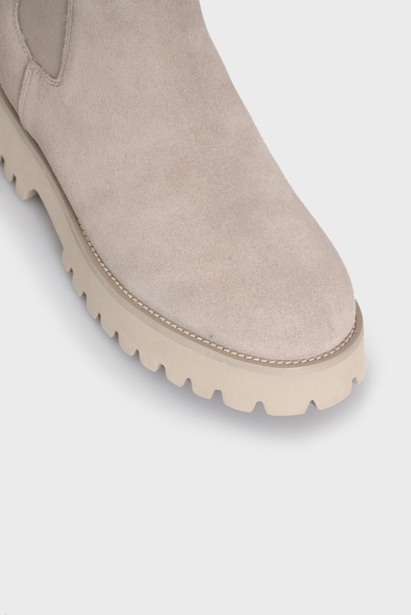 Женские серые замшевые сапоги Aragi 4